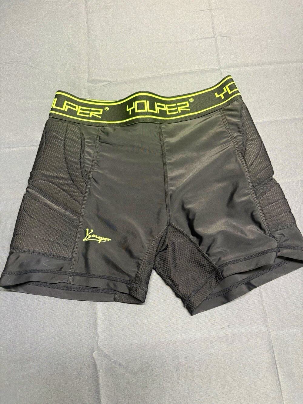 Youper Women’s Large Padded Hip Protection Sliding Shorts Black/Green